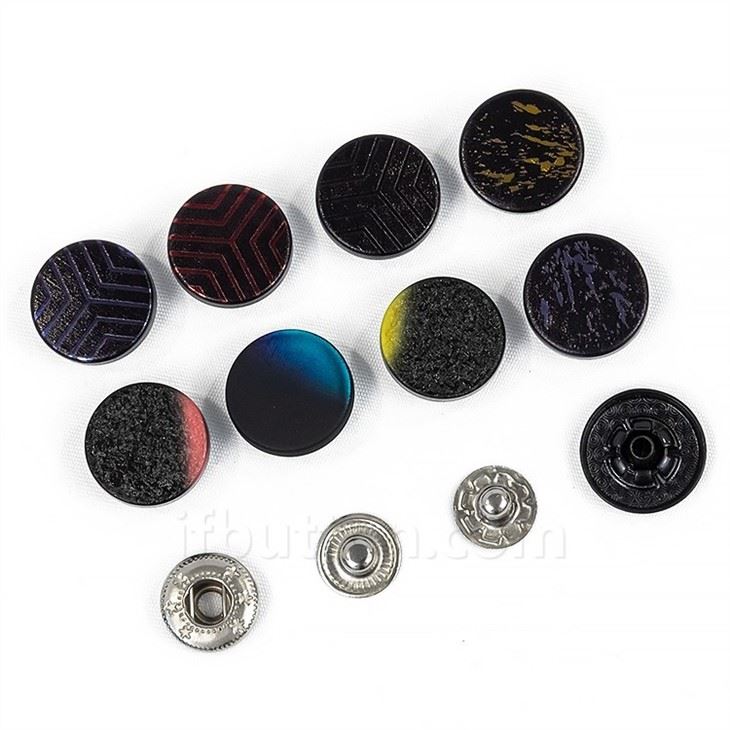 Black Military Snap Fasteners