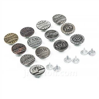 Buttons per jeans metal