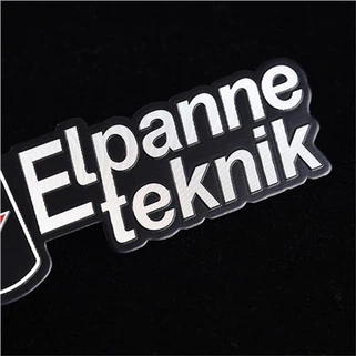 Placche logo in metallo