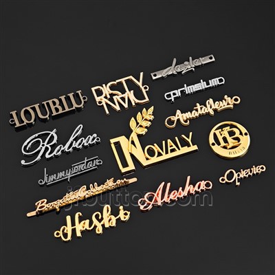Logo hardware in metallo per borsa personalizzata