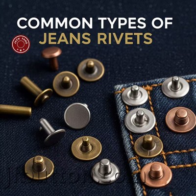 Quali sono i tipi più comuni di rivetti per jeans utilizzati nell'abbigliamento?