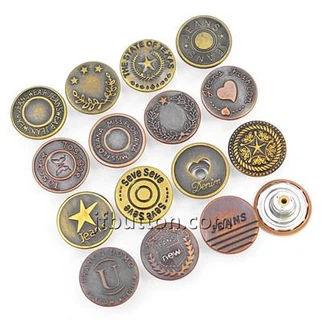 Pulsante dei pantaloni metallici