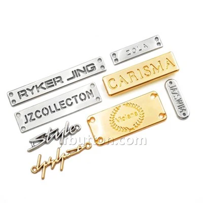 Etichette in metallo con logo